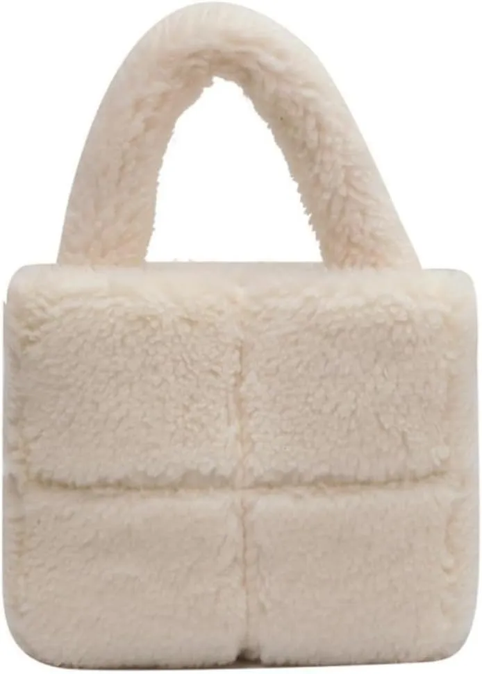 Fuzzy Puffer Tote Aesthetic Crossbody Bag Tote Bag Cute Shoulder Bags Womens