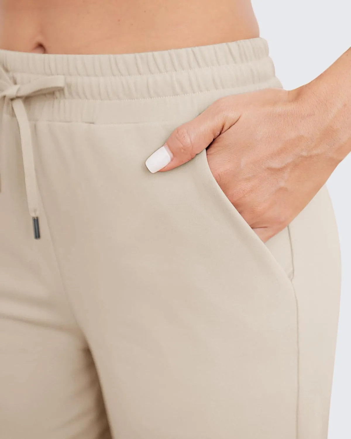 G4Free Wide Leg Yoga Pants with Pockets for Women Sweatpants Casual Drawstring Stretch Pants Petite/Regular/Tall