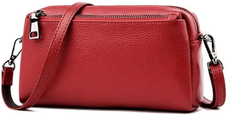 Genuine Leather Handbag for Women Mobile Phone Cluch Pouch Hobo Top-Handle Crossbody Tote Bags