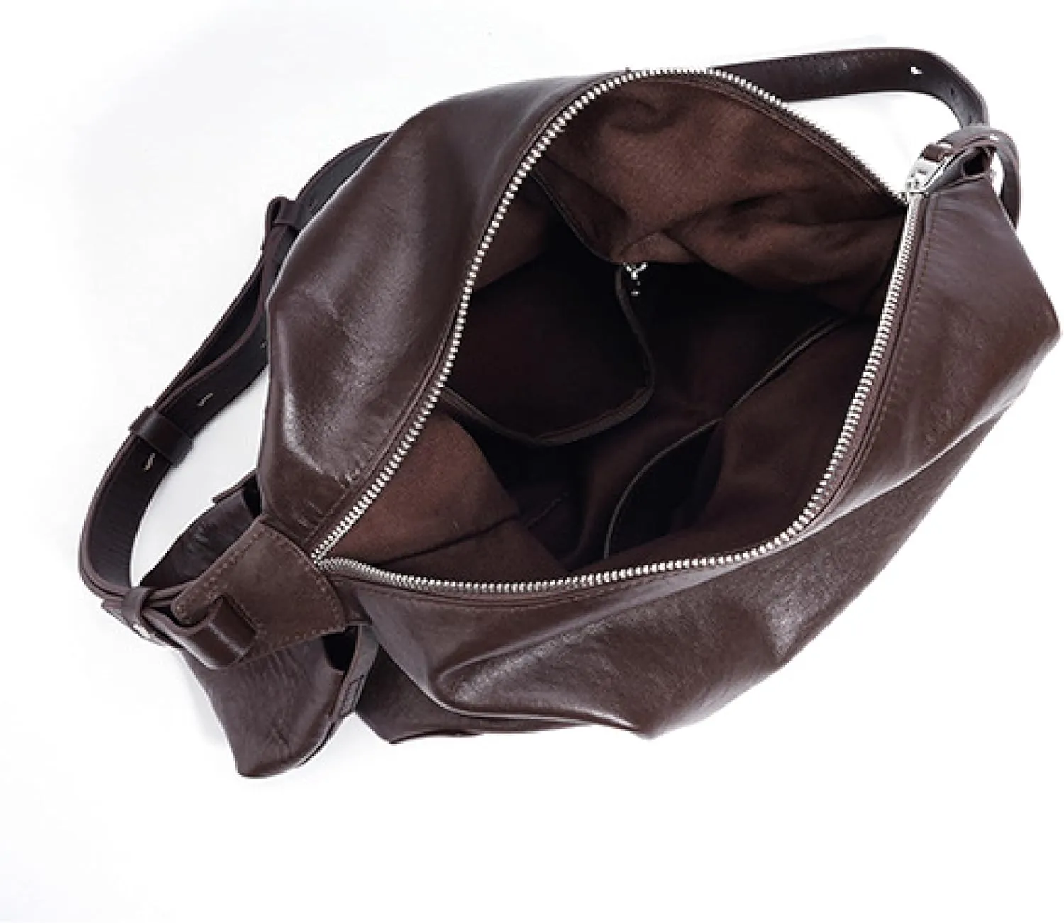 Genuine Leather Slouchy Hobo Bags for Women Purse with Mini Pouch Adjustable Shoulder Straps Work Travel