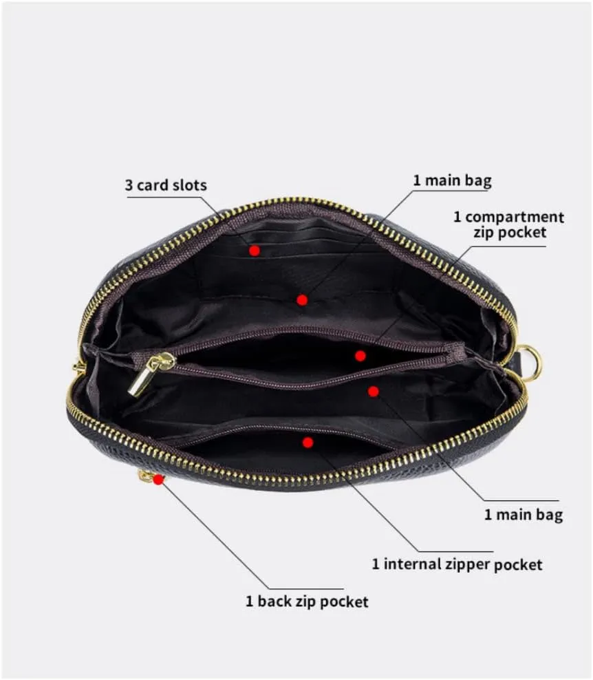 Genuine Leather Wallet for Women Wristlet Clutch Purse Mobile Phone Pouch Large Capacity Purse