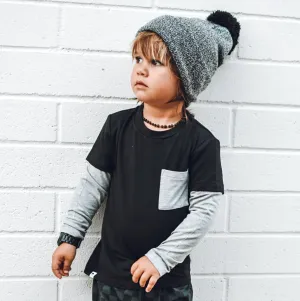 George Hats - Bamboo Layered Tee in Black (6/7)