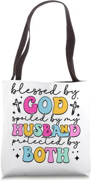 God Husband Both Bold Colorful Statement Tote Bag
