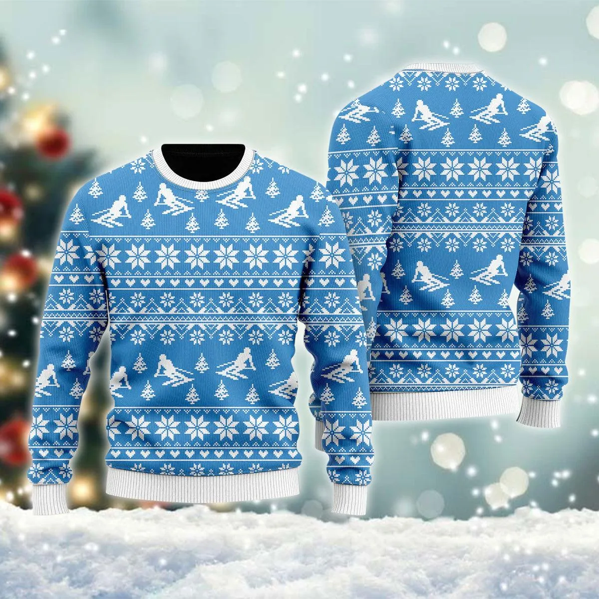Happy Skiing Winter Sport Ugly Sweater