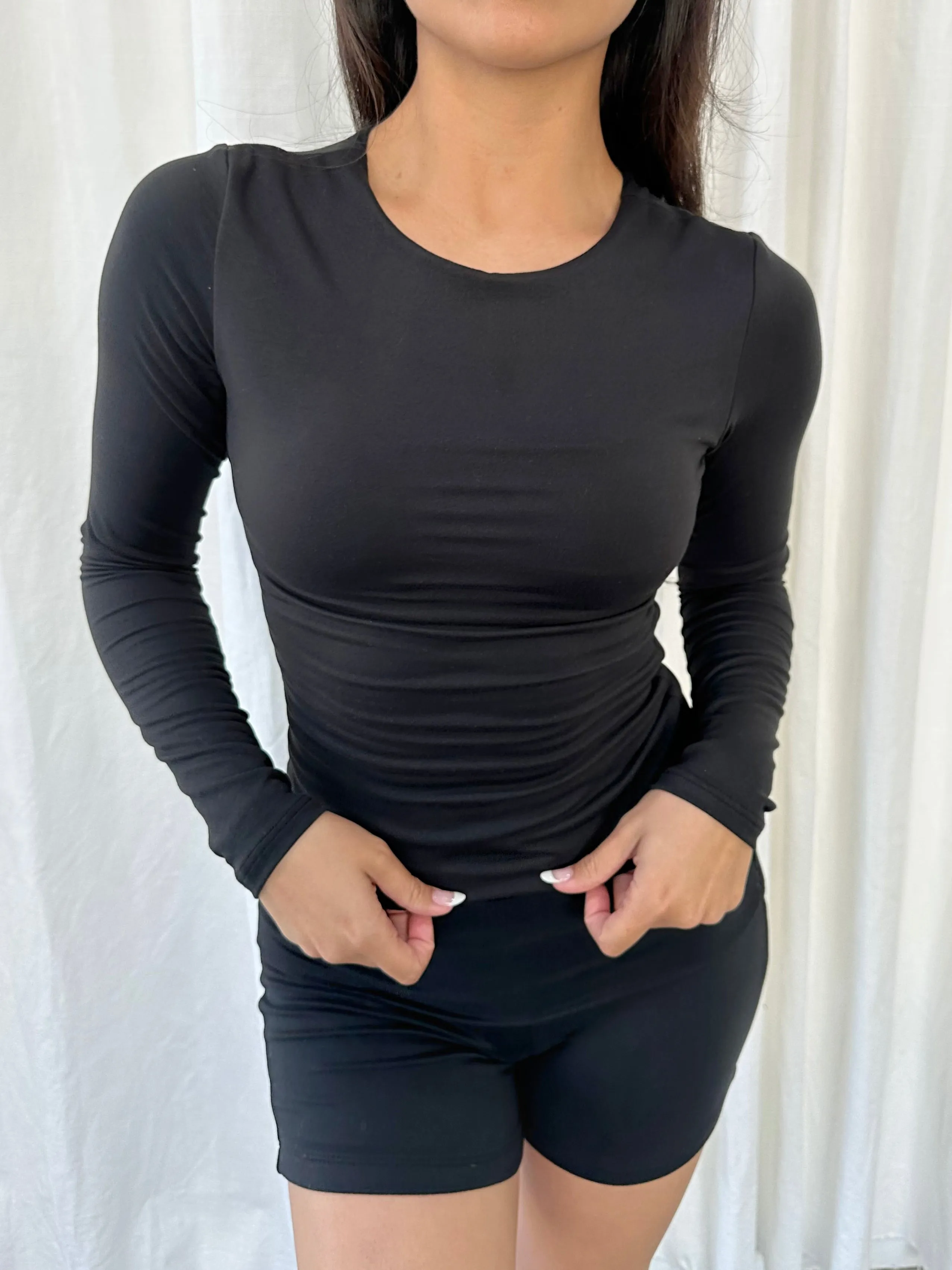 harlow long sleeve (BLACK)