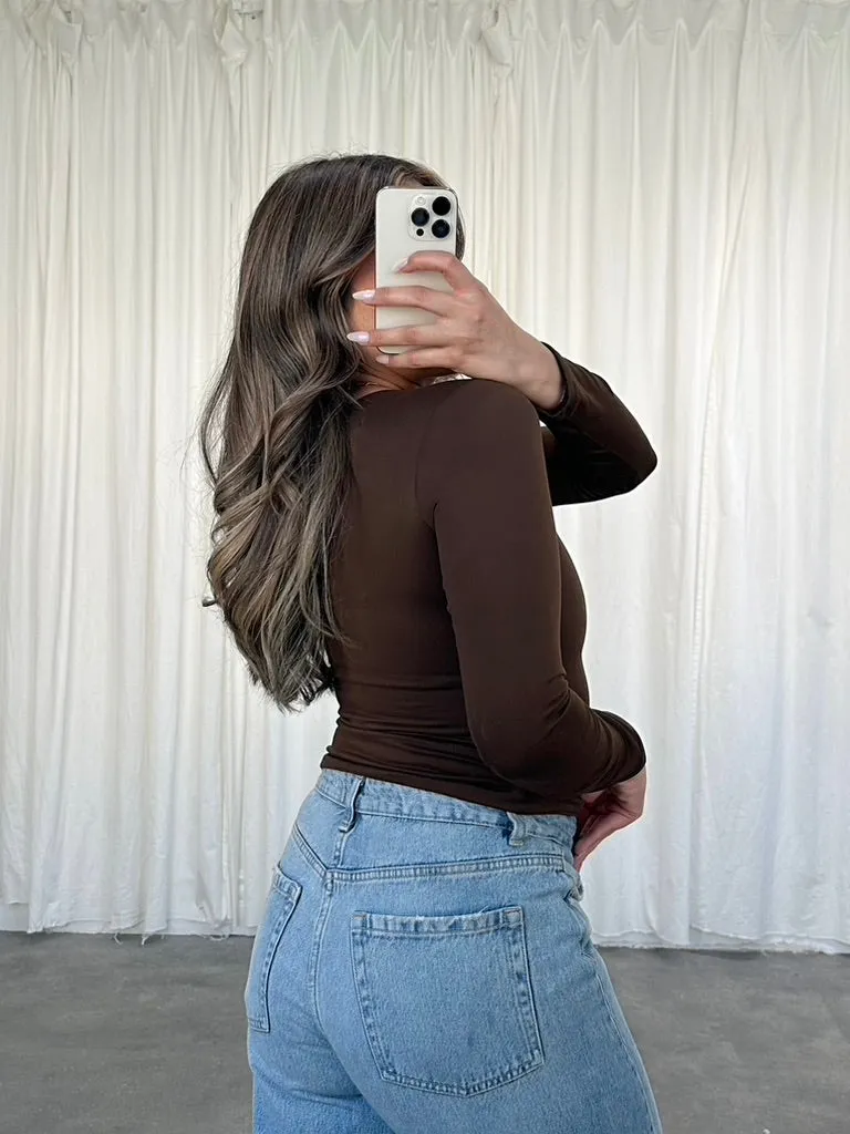 harlow long sleeve (CHOCOLATE)