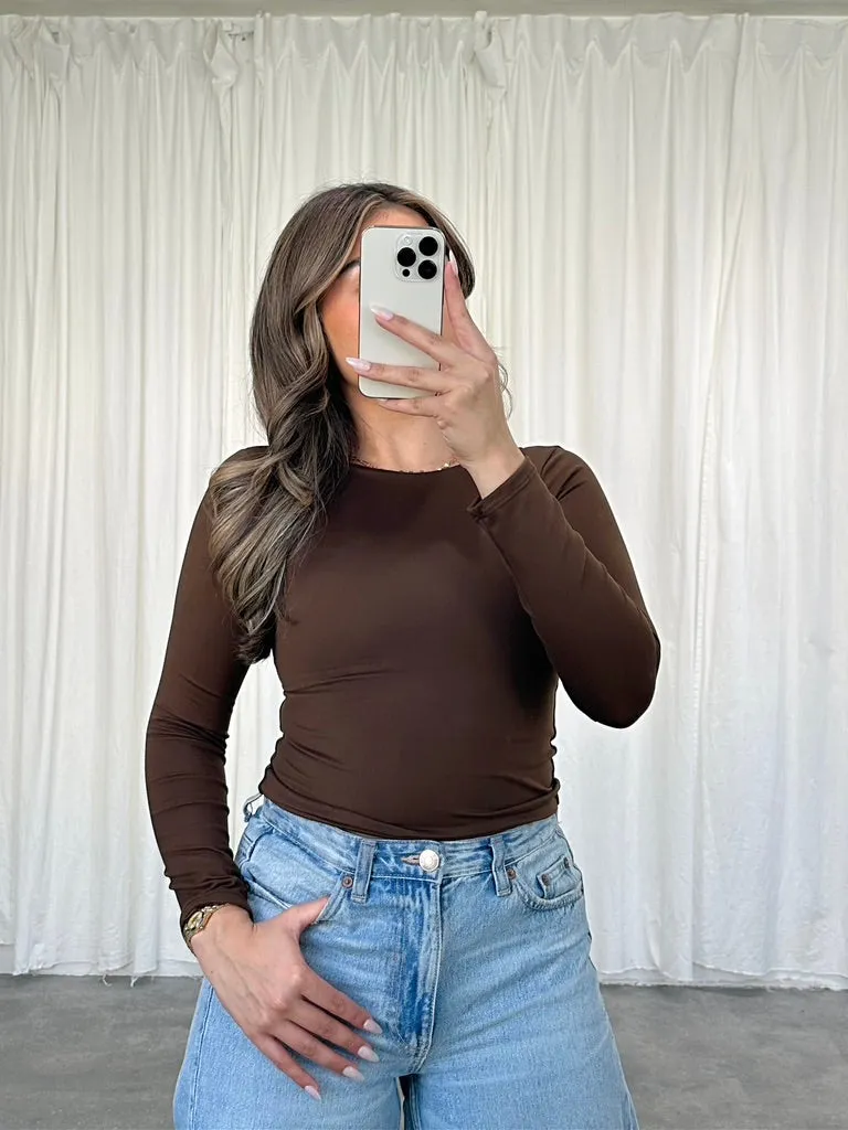 harlow long sleeve (CHOCOLATE)