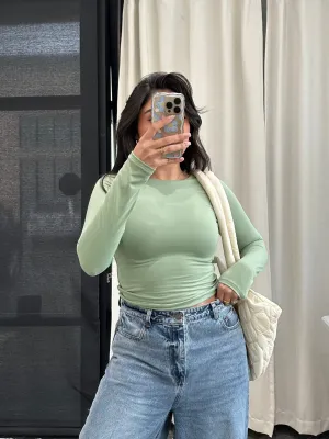 harlow long sleeve (MATCHA)