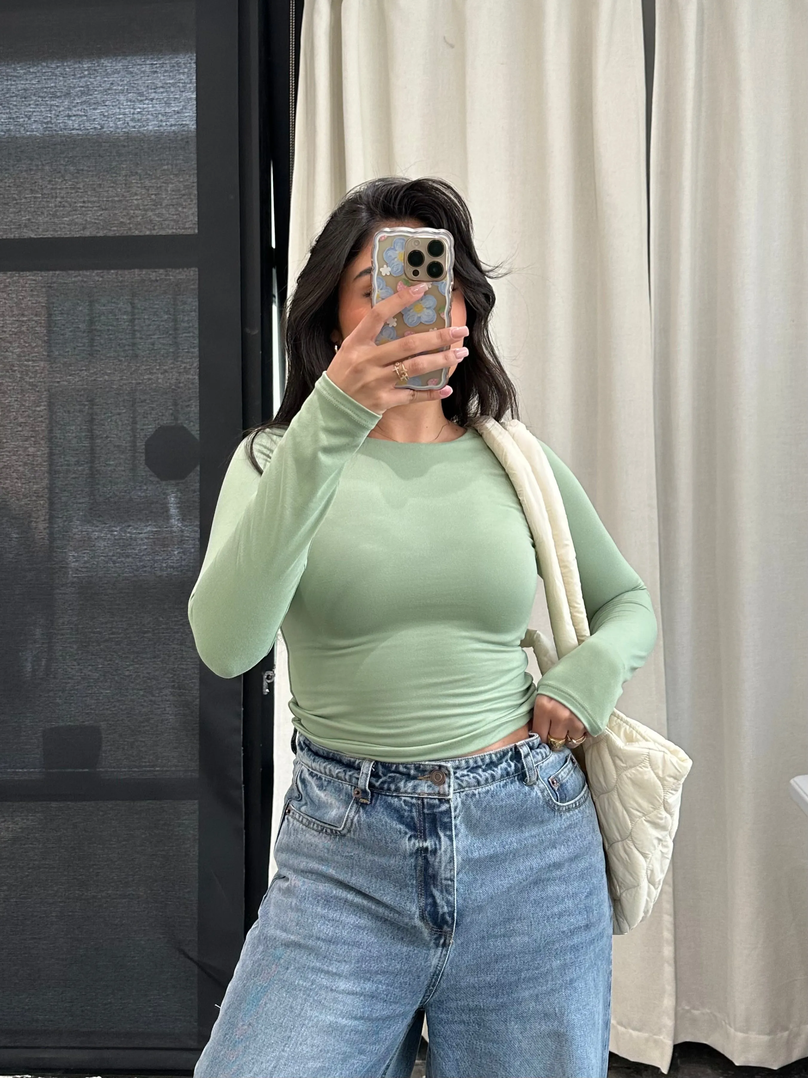 harlow long sleeve (MATCHA)