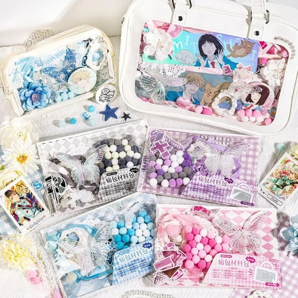 Ita Bag Accessories DIY Accessories Ita Bag Decoration Pins Ita Bag Background Filler Metal Butterfly (Brown Trail)