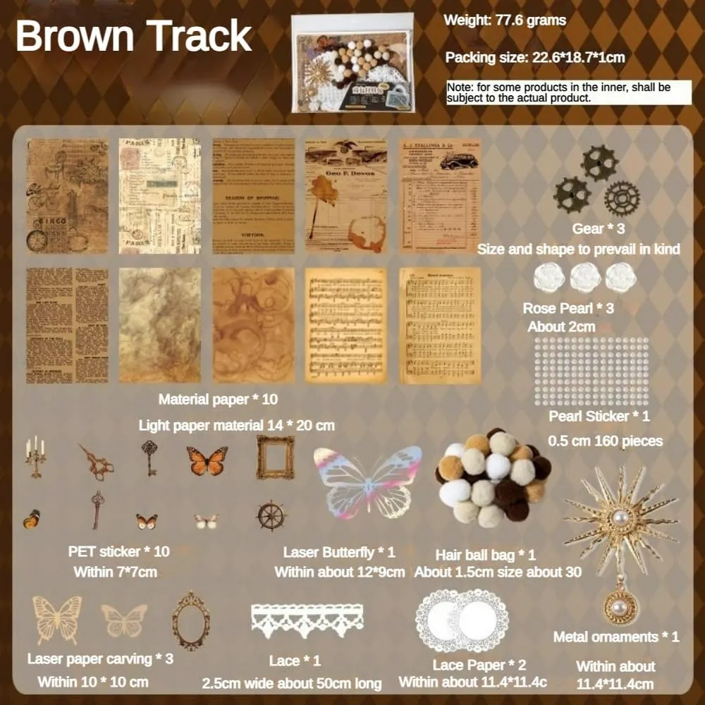 Ita Bag Accessories DIY Accessories Ita Bag Decoration Pins Ita Bag Background Filler Metal Butterfly (Brown Trail)