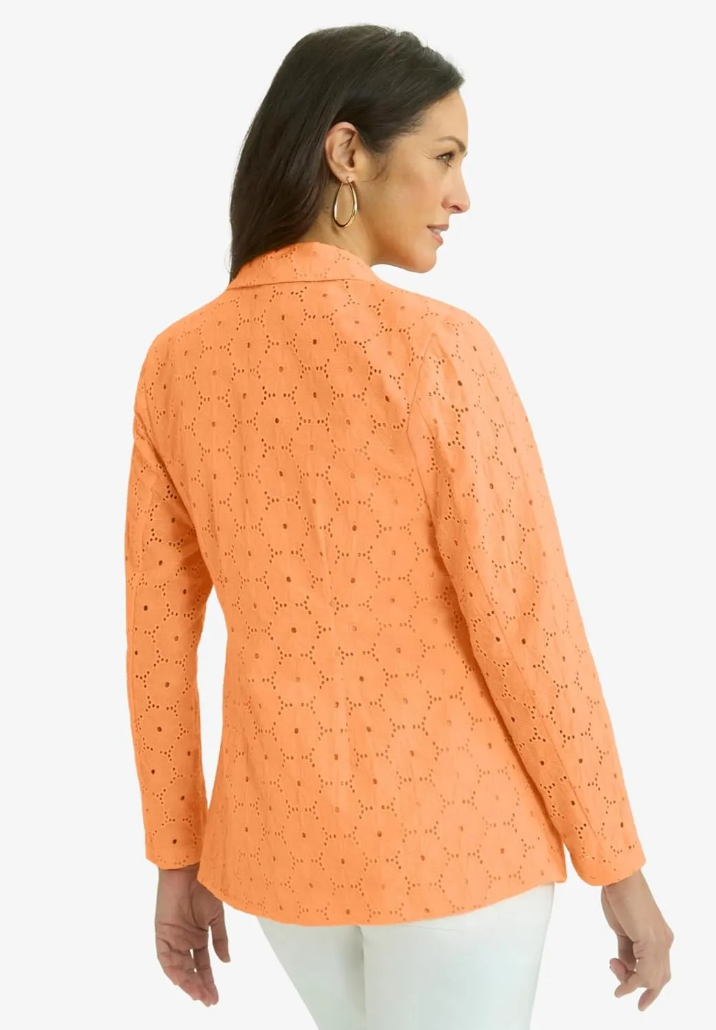 Jessica London Women's Plus Size Eyelet Blazer