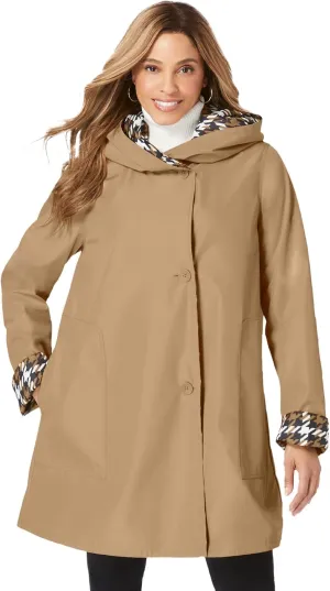 Jessica London Women's Plus Size Reversible A-Line Raincoat