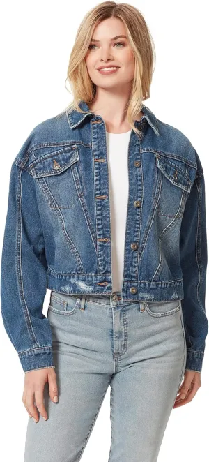 Jessica Simpson Women's Austin Drop Shoulder Denim Jacket