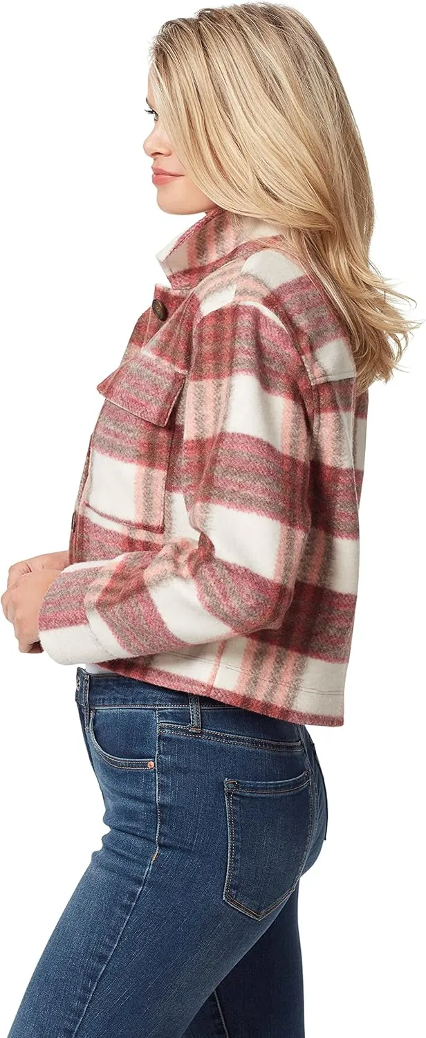 Jessica Simpson Women's Lenna Cropped Fleece Jacket
