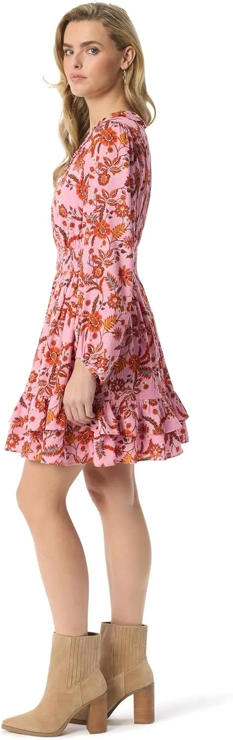 Jessica Simpson Women's Yara Ruffled Mini Dress with Belled Sleeves Standard