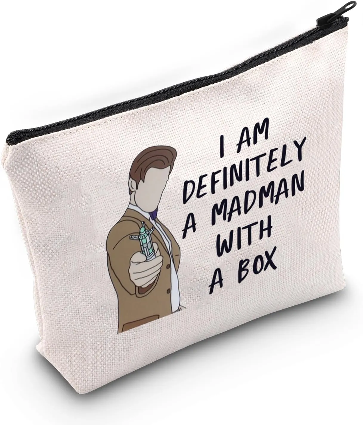 JNIAP Dr Merchandise The Eleventh Doctor Gift Matt Smith Fans Zipper Pouch Gift (DEFINITELY A MADMAN)