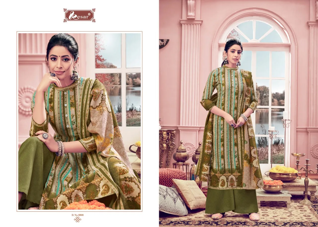 Kesar Presents Emli Pure Pashmina Printed Fancy Designer Salwar Kameez