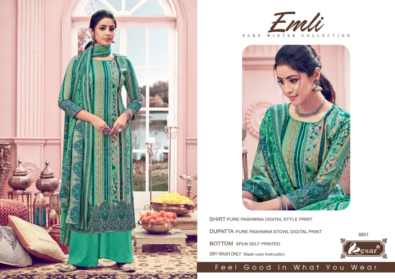 Kesar Presents Emli Pure Pashmina Printed Fancy Designer Salwar Kameez