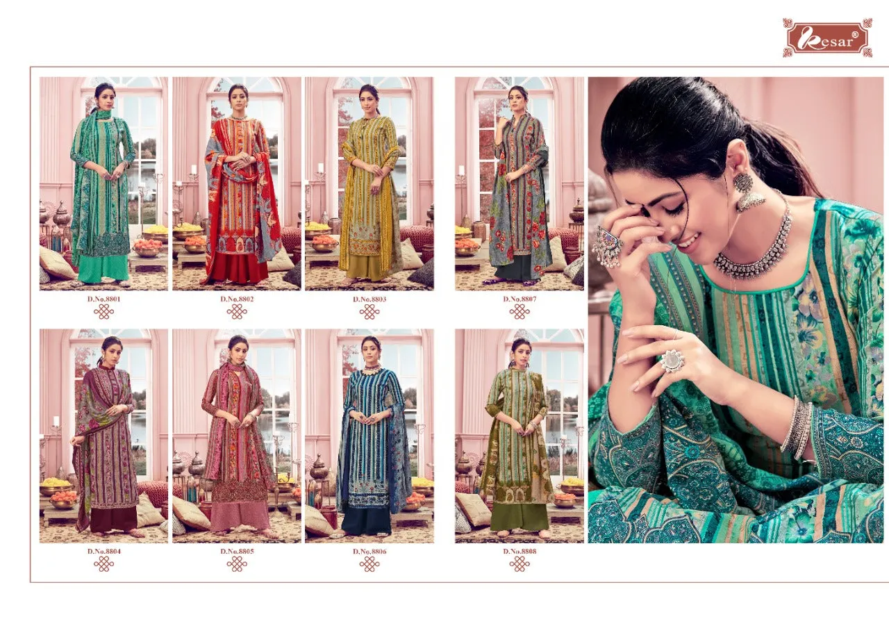 Kesar Presents Emli Pure Pashmina Printed Fancy Designer Salwar Kameez