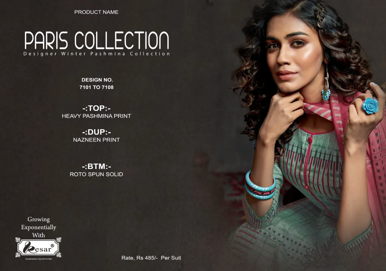 Kesar Presents Paris Collection Pashmina Printed Fancy Designer Salwar Kameez