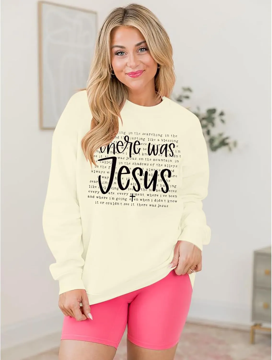 KIDDAD Christian Sweatshirts for Women Jesus Sweatshirt Bible Verse Sweatshirt Fruits of the Spirit Long Sleeve Pullover