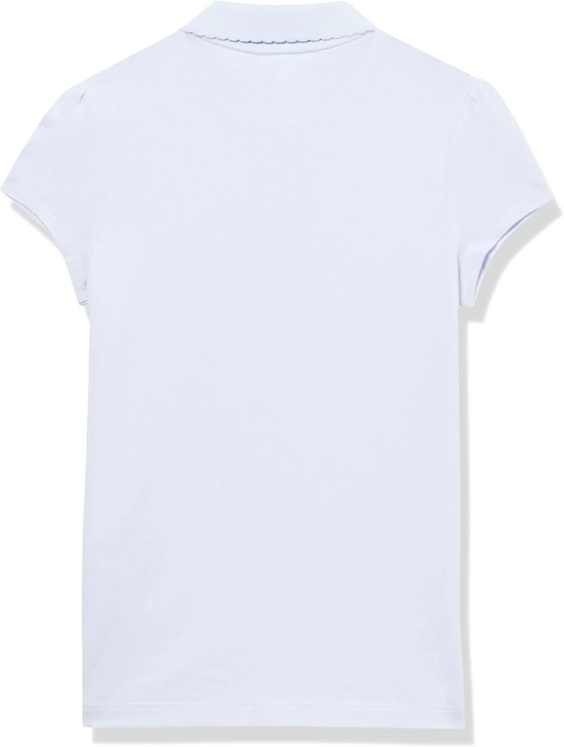 Lacoste Girls' Scalloped Collar Mini Piqu Polo Shirt