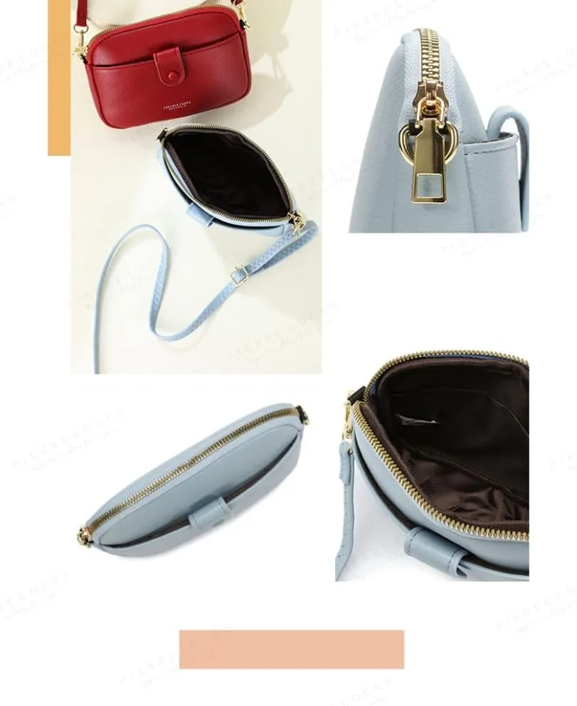 Leather Crossbody for Women Small Size Handbag Mobile Pone Pouch Casual Purse