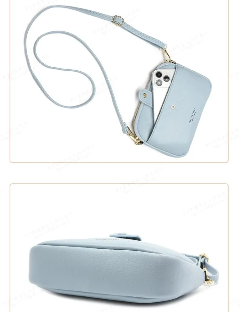 Leather Crossbody for Women Small Size Handbag Mobile Pone Pouch Casual Purse