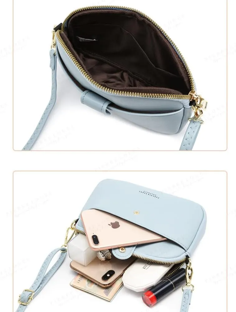 Leather Crossbody for Women Small Size Handbag Mobile Pone Pouch Casual Purse