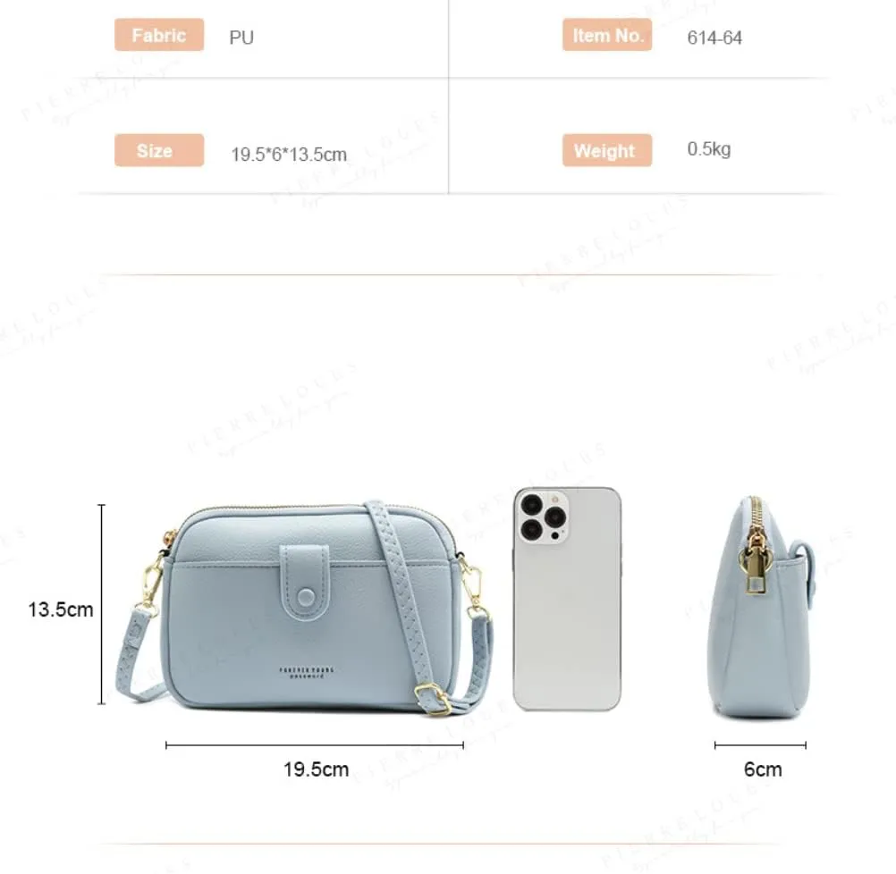 Leather Crossbody for Women Small Size Handbag Mobile Pone Pouch Casual Purse