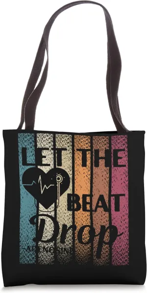 Let the beat drop adenosine vintage distressed Tote Bag