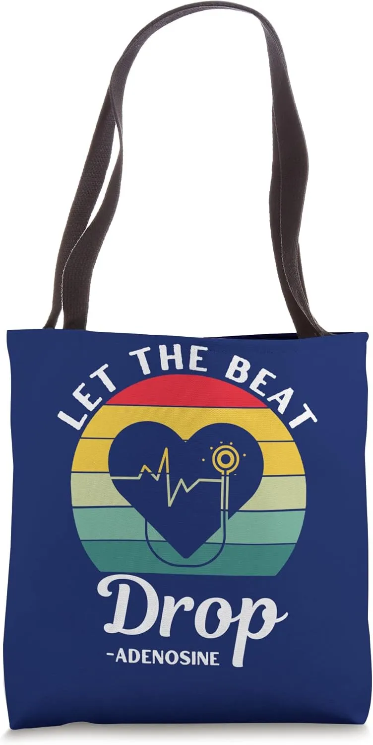 Let the beat drop adenosine vintage sunset Tote Bag
