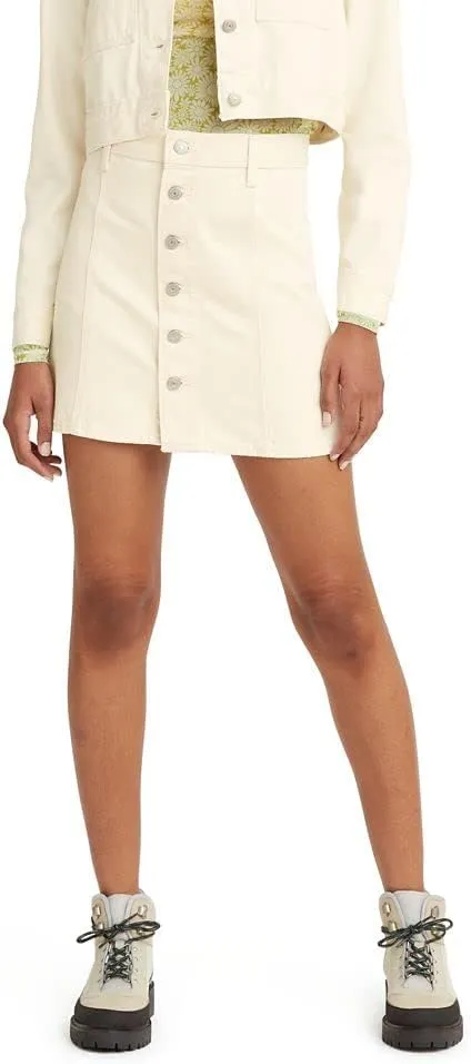 Levi's Women's A-line Button Front Mini Skirt