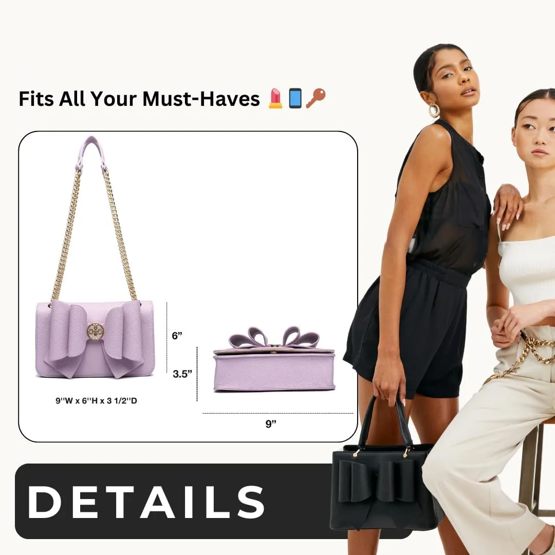 Like Dreams Small Purses for Women | Vegan Leather Cute Bow Purse | Elegant Crossbody Small Handbags for Women