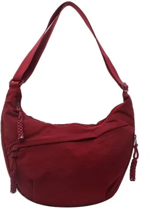Limorence Crossbody Bag, Limorence Women's Fashion Plain Color Nylon Crossbody Hobo Bag