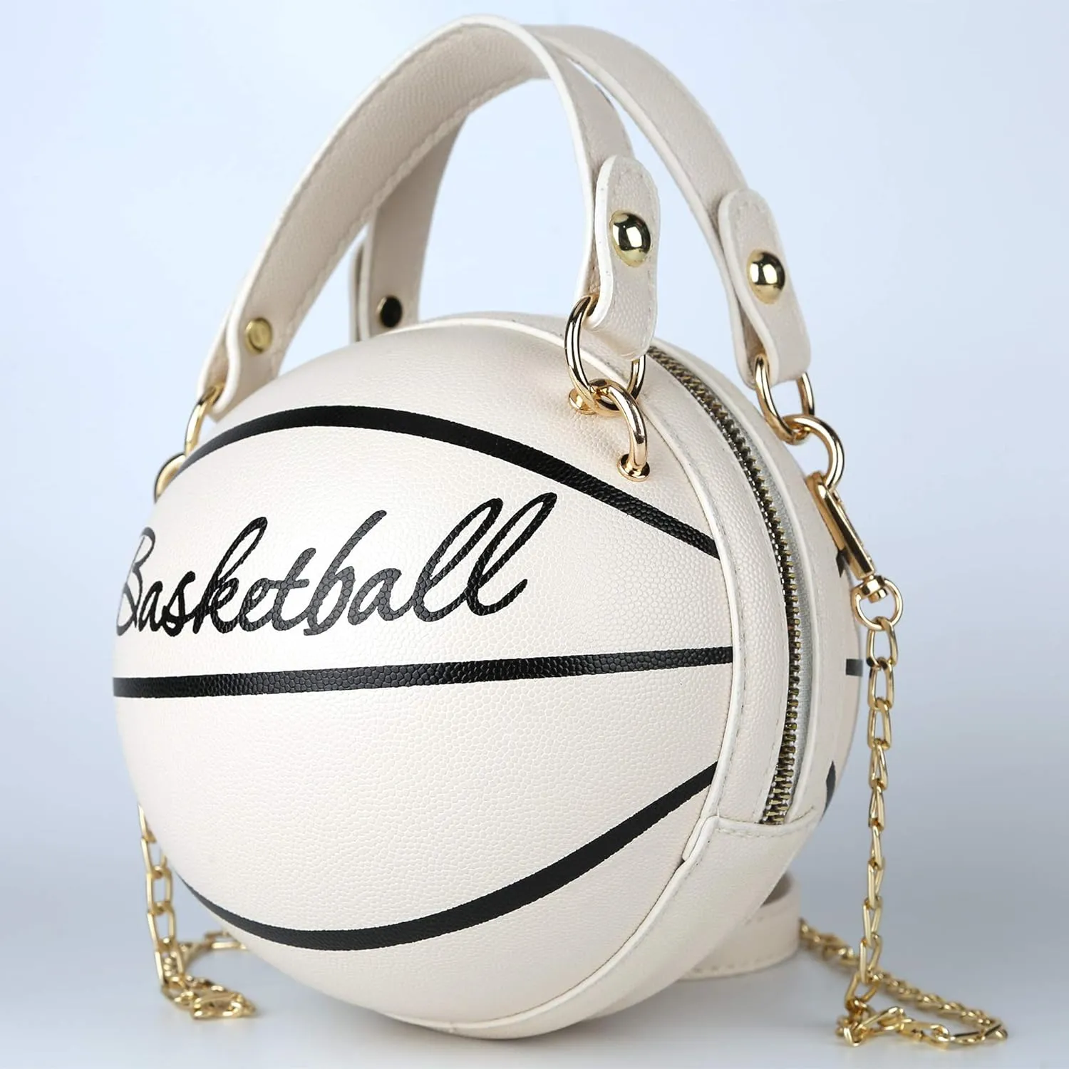 LoveWLC basketball Shaped purse Cross Body Bag,PU Handbag Shoulder Bag for Girls Women