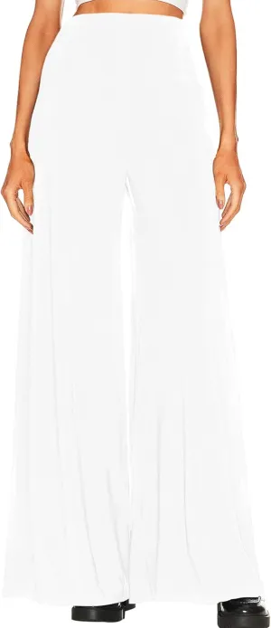 LuFeng Wide Leg Pants Woman High Waist Casual Elastic Flowy Pants Dressy Trousers