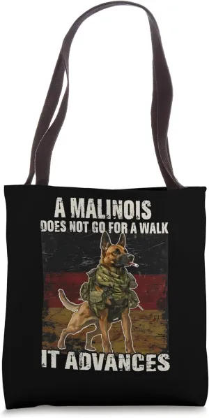 Malinois T with a humorous motif for Malinois dog owners Tote Bag