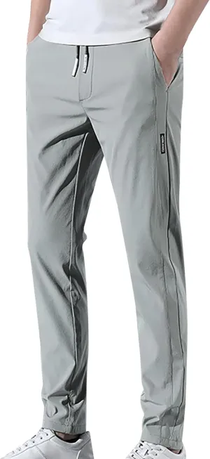 Mens Cargo Pants Men's Casual Pants Stretch Pants with Deep Pockets Loose Fit Casual Jogging Trousers for