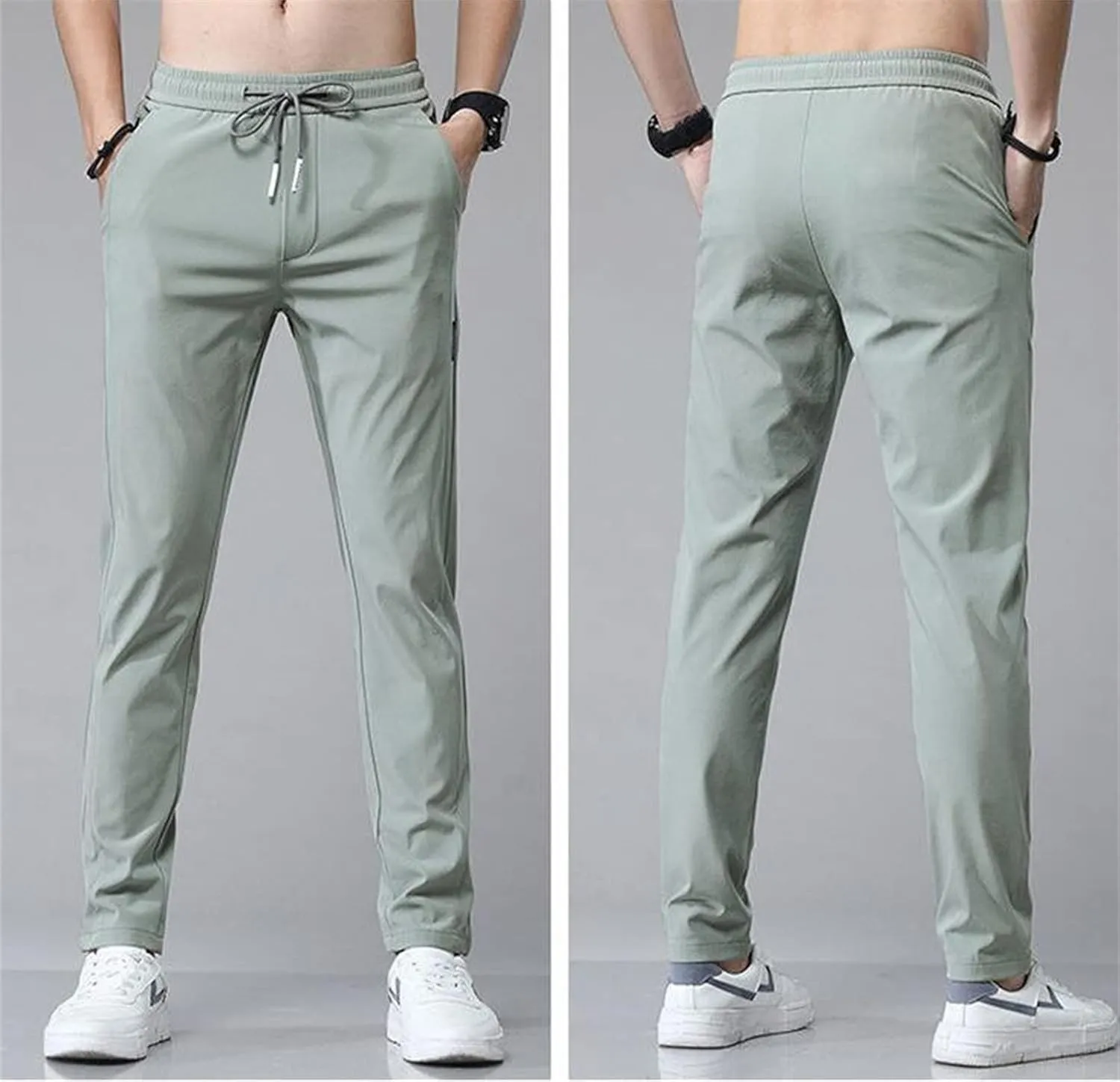 Mens Cargo Pants Men's Casual Pants Stretch Pants with Deep Pockets Loose Fit Casual Jogging Trousers for