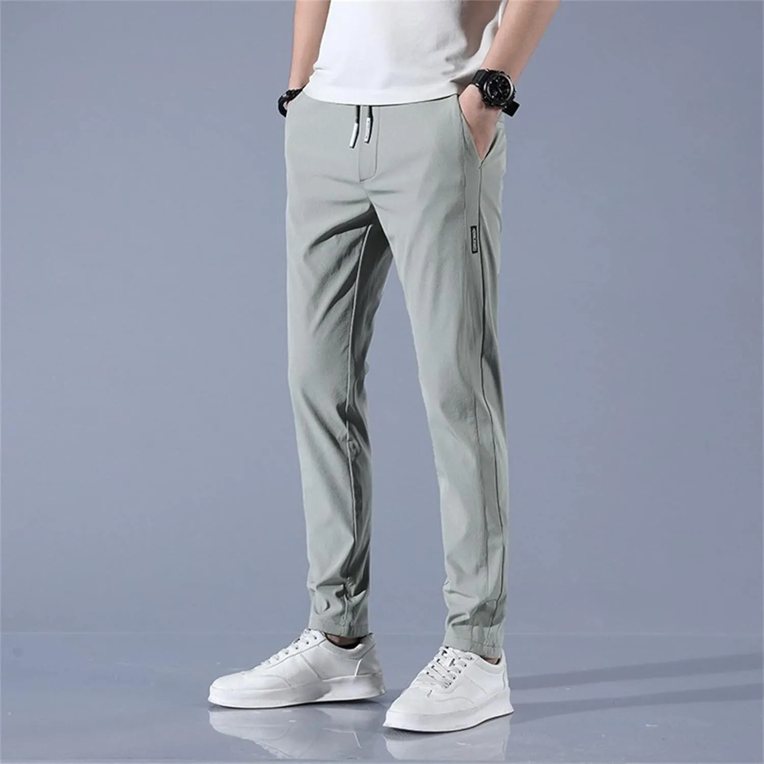 Mens Cargo Pants Men's Casual Pants Stretch Pants with Deep Pockets Loose Fit Casual Jogging Trousers for
