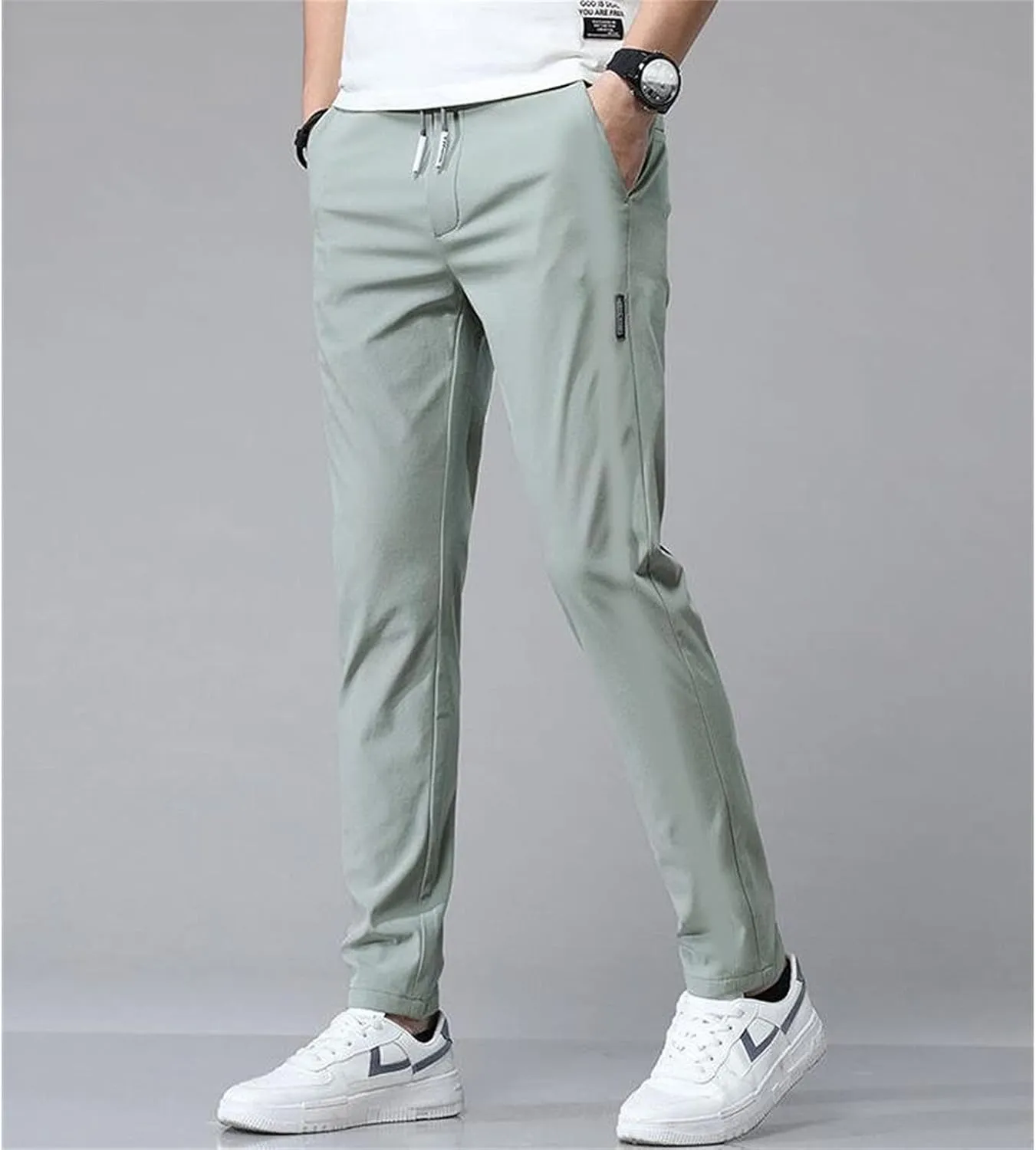 Mens Cargo Pants Men's Casual Pants Stretch Pants with Deep Pockets Loose Fit Casual Jogging Trousers for