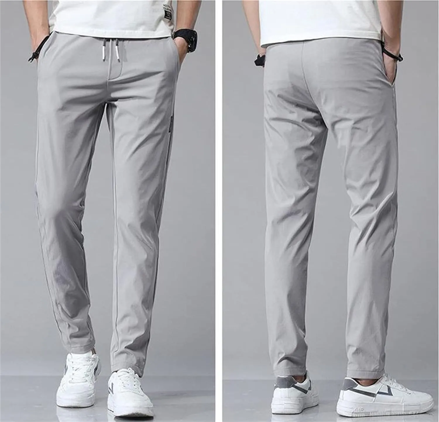 Mens Cargo Pants Men's Casual Pants Stretch Pants with Deep Pockets Loose Fit Casual Jogging Trousers for