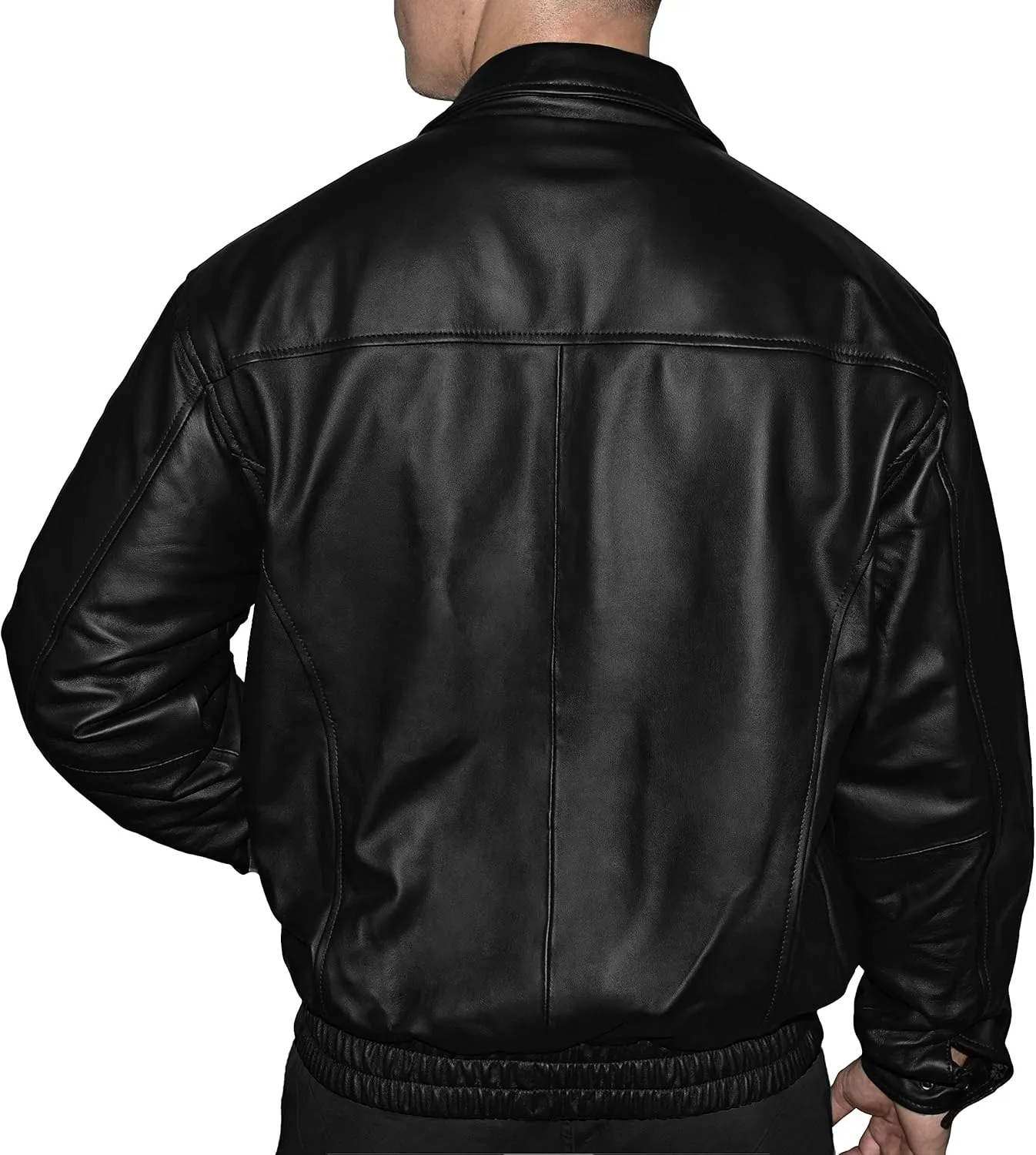 Mens Leather Jacket Mens Genuine Leather Bomber Jacket Motorcycle Jacket With Zip Out Liner