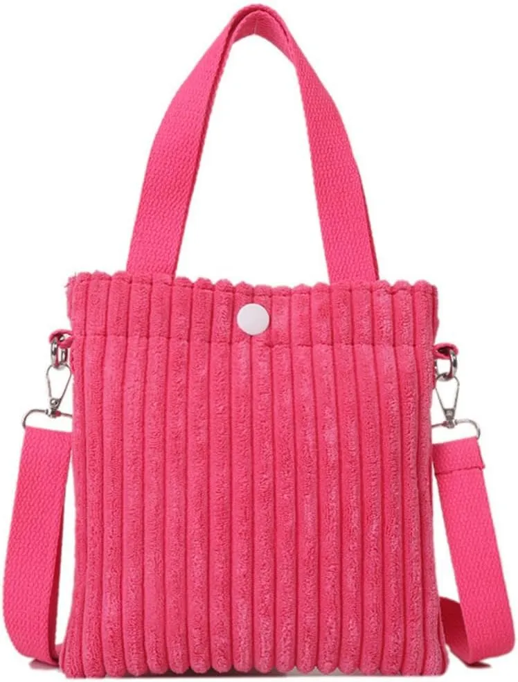 Mini Tote Shoulder for Women Corduroy Crossbody Phone Small Purse