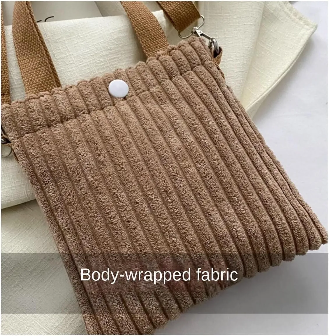 Mini Tote Shoulder for Women Corduroy Crossbody Phone Small Purse