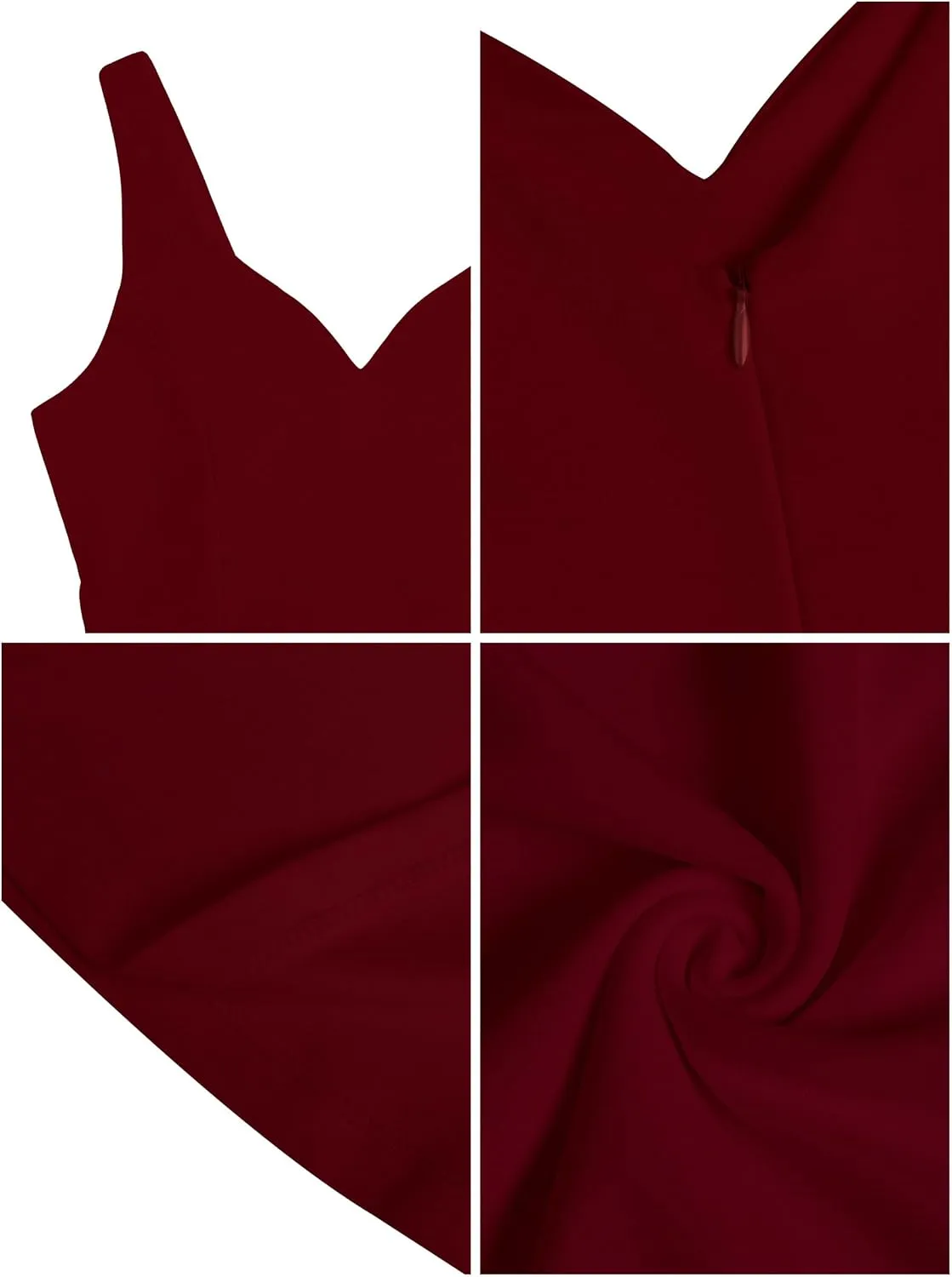 Missufe Women's Sleeveless Sweetheart Fit and Flared A-Line Swing Party Cocktail Mini Tank Dress