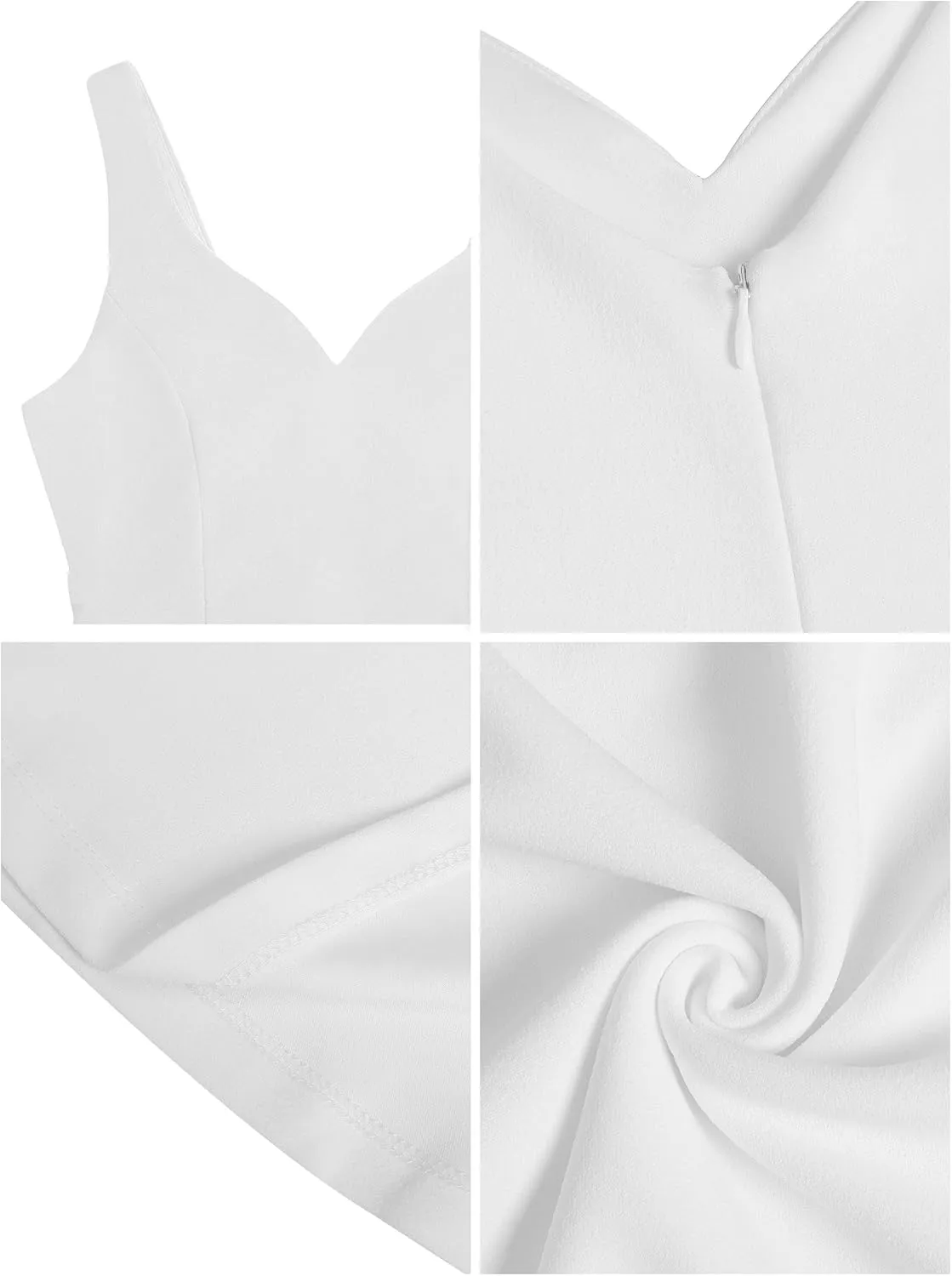 Missufe Women's Sleeveless Sweetheart Fit and Flared A-Line Swing Party Cocktail Mini Tank Dress
