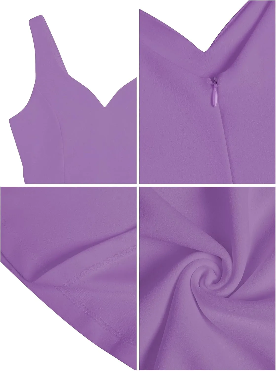 Missufe Women's Sleeveless Sweetheart Fit and Flared A-Line Swing Party Cocktail Mini Tank Dress